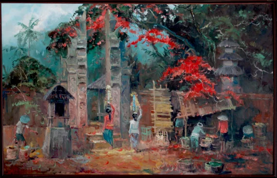 Pasar Di Depan Pura