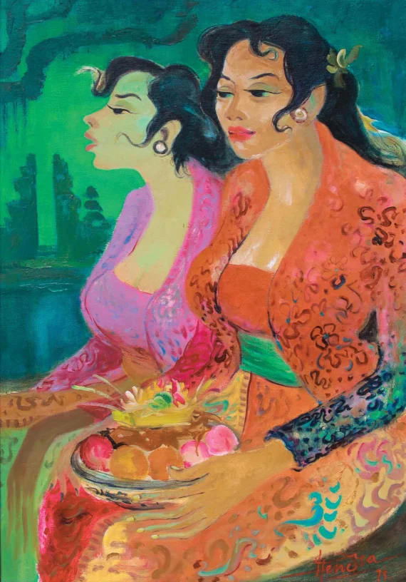 Two Women with Offerings, 1975